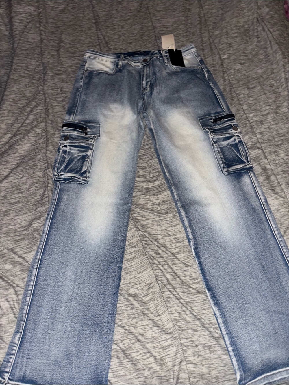14 pair of jeans Light Blue & Black Distressed Women's Jeans Stack - Picture 2 of 15